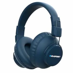 Blaupunkt BH41 Bluetooth Wireless Over-Ear Headphones in a solid matte blue color.