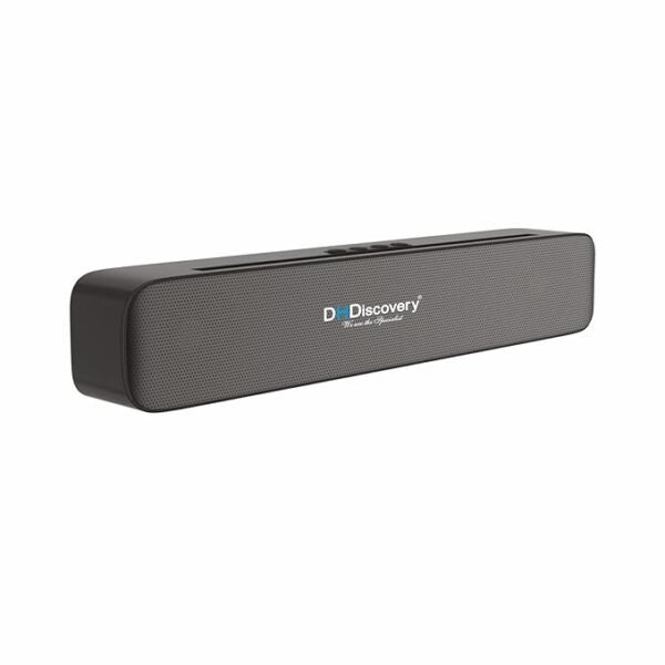 DH Discovery DH-440 black wireless Bluetooth soundbar with compact design and front speaker grille.
