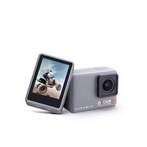 Digitek DAC 002 5K Ultra HD action camera with wide-angle lens and touchscreen display in grey