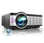 E Gate i9 Pro-Max Bluetooth projector in black and silver with large front lens, side ventilation grille, and “New Version” badge.