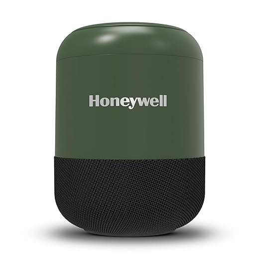 Honeywell Moxie V200 Wireless Bluetooth V5.3 Portable Speaker 5W, 12Hrs Playtime, Advanced 52mm Drivers, IPX4, Connect 2 Speakers with TWS Feature, Premium Stereo Sound, Multi Compatibility Mode Sony SRS-XB100 compact cylindrical wireless speaker in a grey finish, showing the top grille.