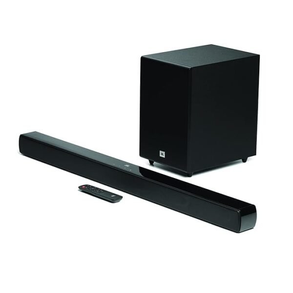 JBL Cinema SB271 Dolby Digital 2.1 Channel Soundbar with Wireless Subwoofer (220W) JBL Cinema SB271 2.1 channel Dolby Digital soundbar with wireless subwoofer and remote control in black