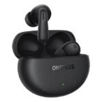 OnePlus Nord Buds 3 Pro true wireless earbuds in Starry Black with open charging case and LED indicator.