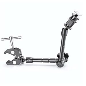 PHOTOMAX 11-inch magic articulating adjustable arm with super clamp and 1/4-inch tripod screw for mounting camera accessories