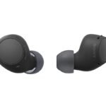 Black Sony WF-C510 wireless Bluetooth true wireless earbuds featuring compact in-ear design with silicone ear tips.