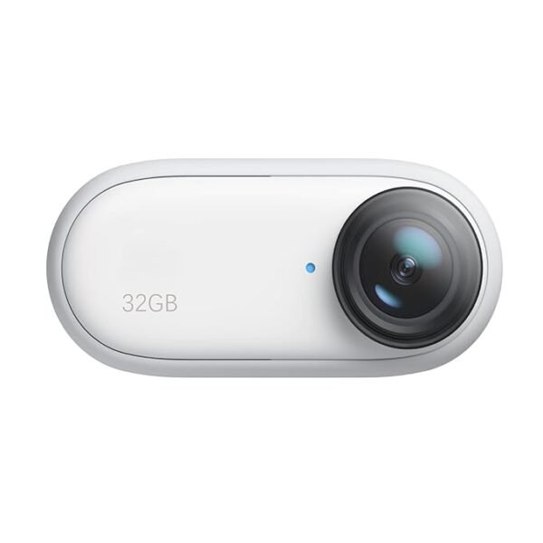 Insta360 GO 3 (32GB) Small & Lightweight Action Camera (White) Insta360 GO 3 32GB ultra-small lightweight action camera in white with wide-angle lens